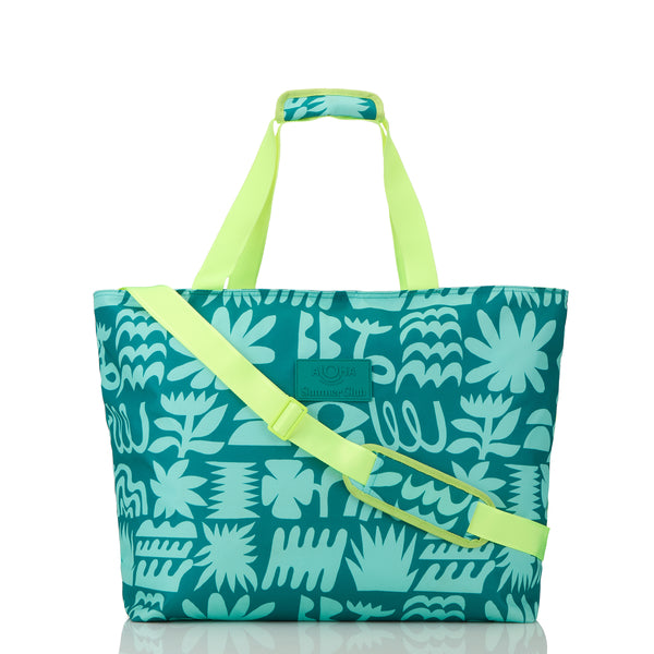 ALOHA COLLECTION CARRY-ON COOLER TOTE / SUMMER CLUB / BEACH GLASS/VERDANT
