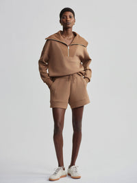 VARLEY CATHERINE HALF ZIP SWEAT - GOLDEN BRONZE