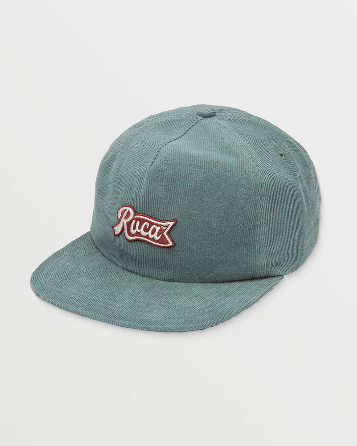 RVCA PEN SCRIPT CORD SNAPBACK HAT - BALSAM GREEN