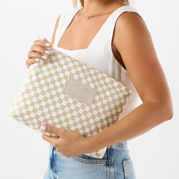 ALOHA COLLECTION MID / PETITE CHECK / LATTE