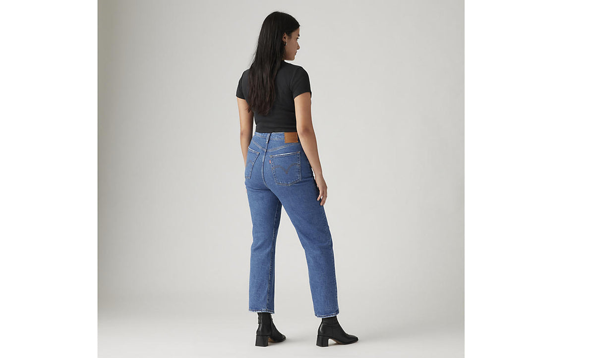 LEVIS RIBCAGE STRAIGHT ANKLE - JAZZ POP MEDIUM WASH 0117
