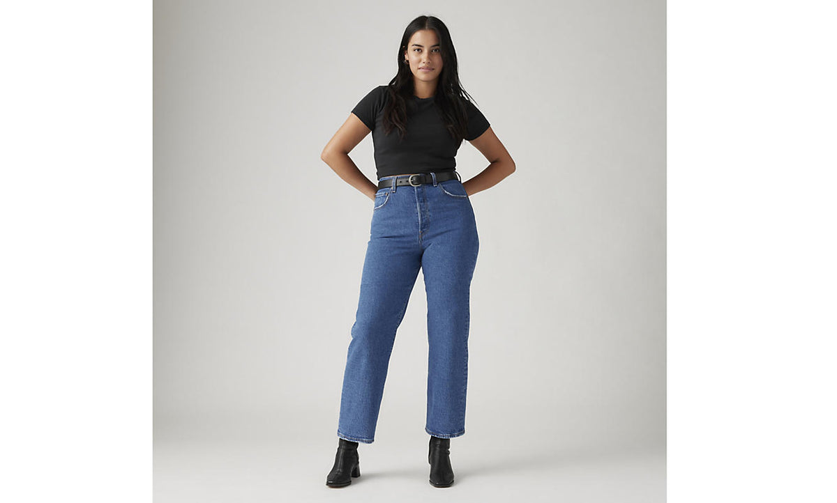 LEVIS RIBCAGE STRAIGHT ANKLE - JAZZ POP MEDIUM WASH 0117