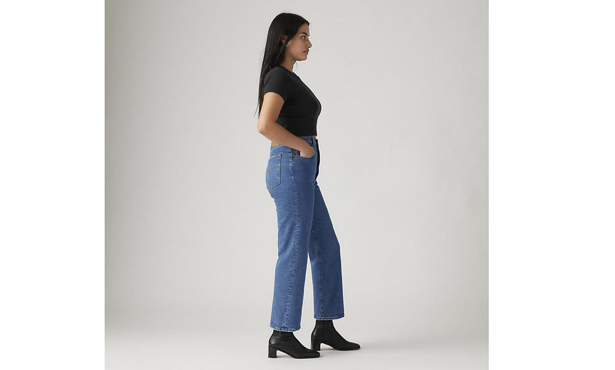 LEVIS RIBCAGE STRAIGHT ANKLE - JAZZ POP MEDIUM WASH 0117