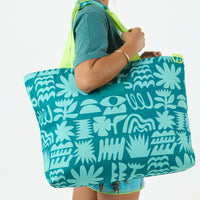 ALOHA COLLECTION CARRY-ON COOLER TOTE / SUMMER CLUB / BEACH GLASS/VERDANT