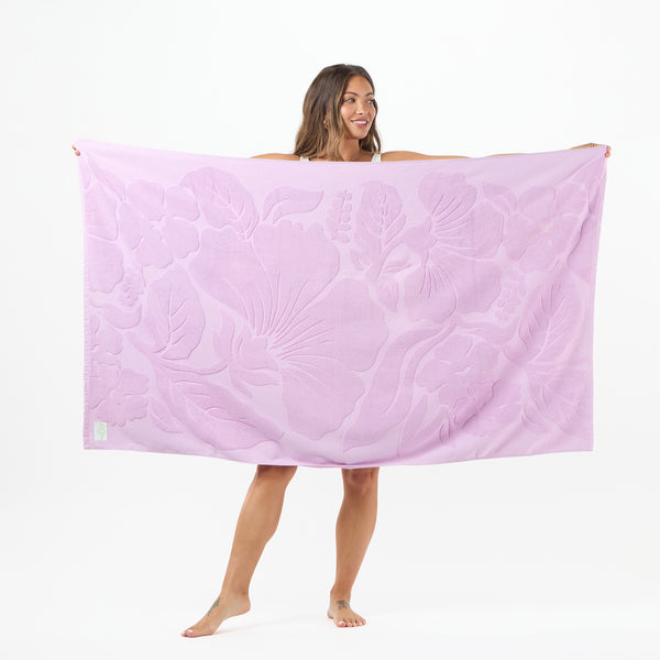 ALOHA COLLECTION BEACH TOWEL / HEIPUA / LAVANDE