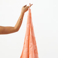 ALOHA COLLECTION BEACH TOWEL / PUA CHECK / PEACHY