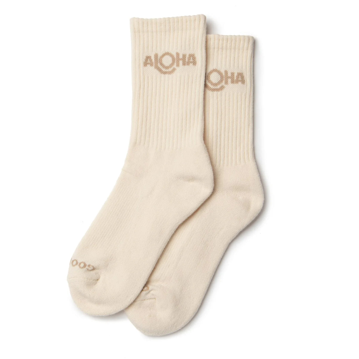 ALOHA COLLECTION ALOHA CREW SOCK - SANDSTONE