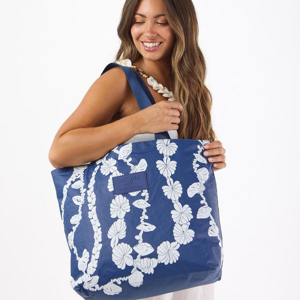 ALOHA COLLECTION DAY TRIPPER / SHELL LEI / NAVY WHITE