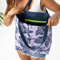 ALOHA COLLECTION  REVERSIBLE TOTE / TUTU / LILAC NAVY