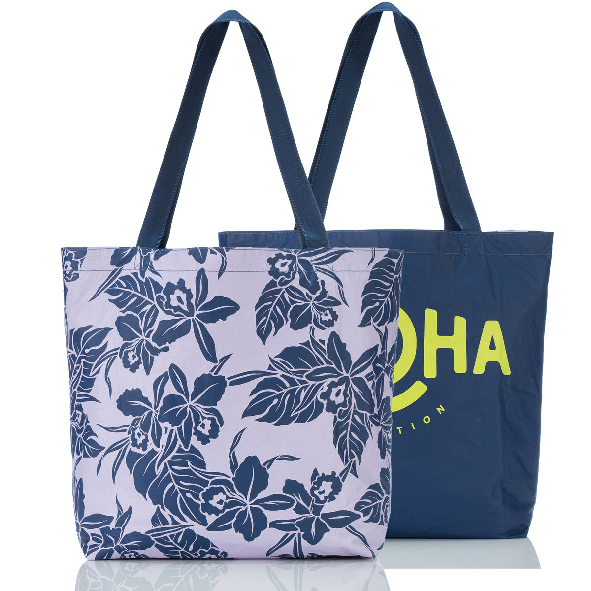ALOHA COLLECTION  REVERSIBLE TOTE / TUTU / LILAC NAVY