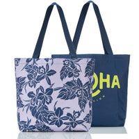 ALOHA COLLECTION  REVERSIBLE TOTE / TUTU / LILAC NAVY