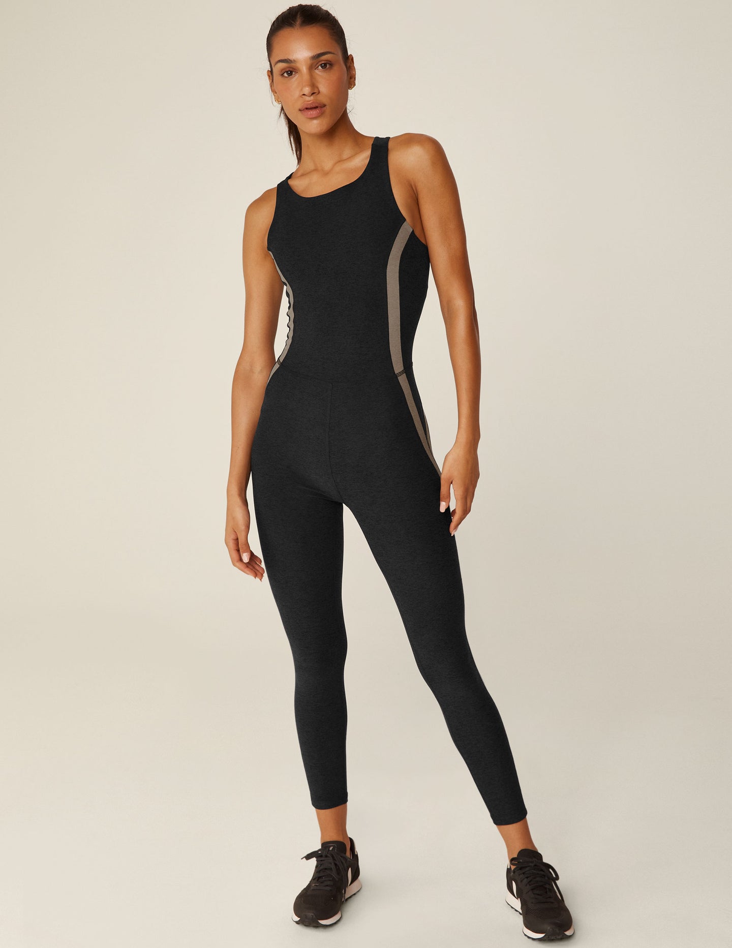 BEYOND YOGA SPACEDYE TOP LINE JUMPSUIT - DARKEST NIGHT BIRCH