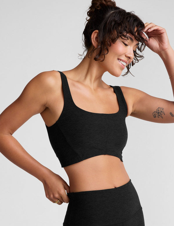 BEYOND YOGA SPACEDYE SHAPE BRA - DARKEST NIGHT 8329