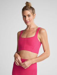 BEYOND YOGA SPACEDYE SHAPE BRA - VIVD PINK HEATHER 8329
