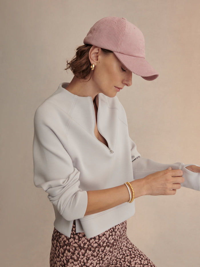VARLEY EBBA HALF ZIP MIDLAYER - RAINDROPS