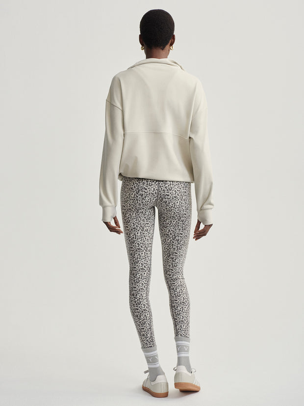 VARLEY TIMBERLEY HALF ZIP MIDLAYER - CEMENT MARL