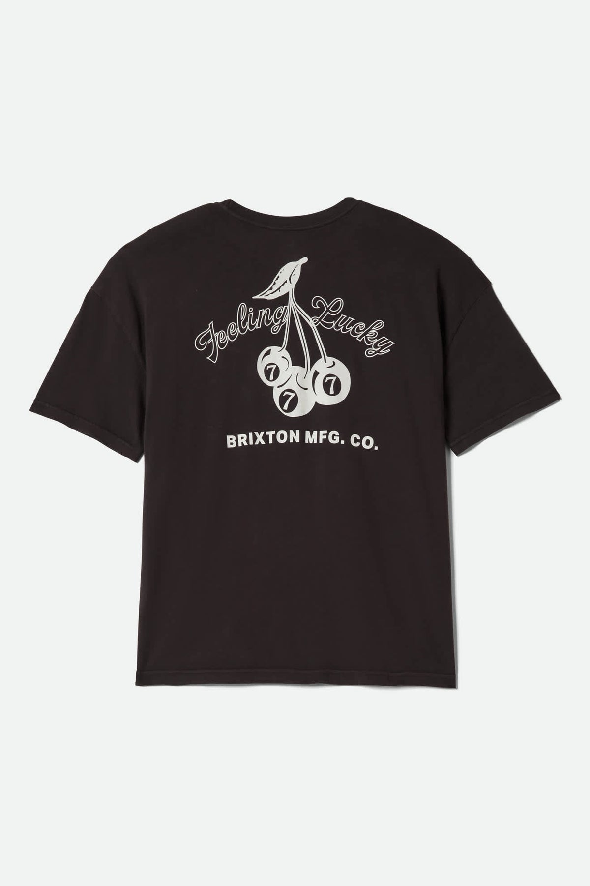 BRIXTON FEELING LUCKY OVERSIZED BOYFRIEND T SHIRT - BLACK