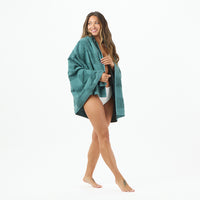 ALOHA COLLECTION BEACH TOWEL / PUA CHECK / ATLANTIC