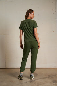 PERFECT WHITE TEE HENDRIX BASIC V - FERN GREEN T69