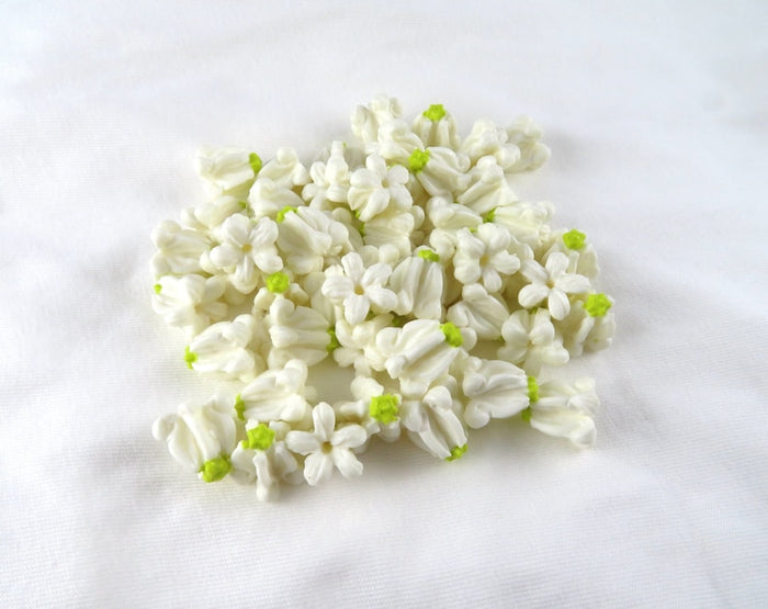 WORK IT OUT CROWN FLOWER CHARM - WHITE