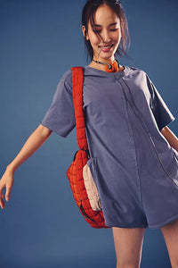 FREE PEOPLE MOVEMENT HOT SHOT TEE ROMPER  - SKYLINE 0599