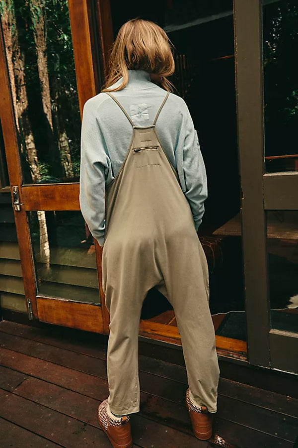 FREE PEOPLE MOVEMENT HOT SHOT ONESIE - SAGE STONE 9677