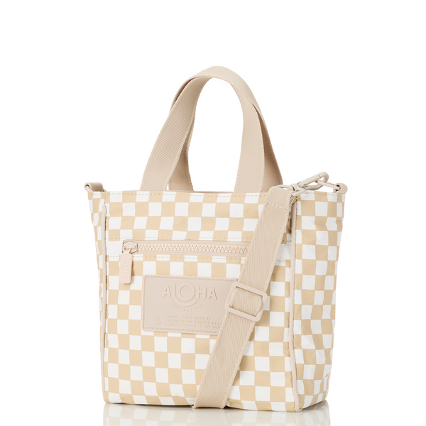 ALOHA COLLECTION CROSSBODY / PETITE CHECK / LATTE