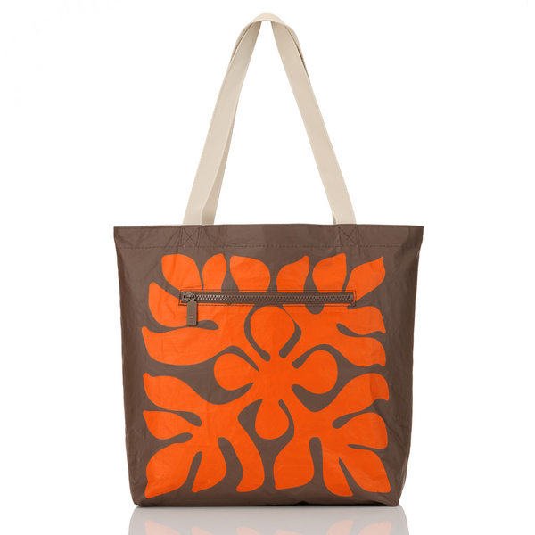 ALOHA COLLECTION REVERSIBLE TOTE / APPLIQUE / ZEST/SANDSTONE