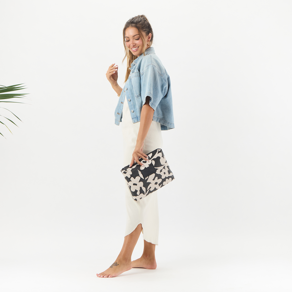 ALOHA COLLECTION MID / FALL FLOWERS / BLACK/SANDSTONE