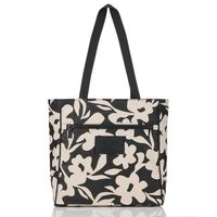 ALOHA COLLECTION GO-TO TOTE / FALL FLOWERS / BLACK/SANDSTONE