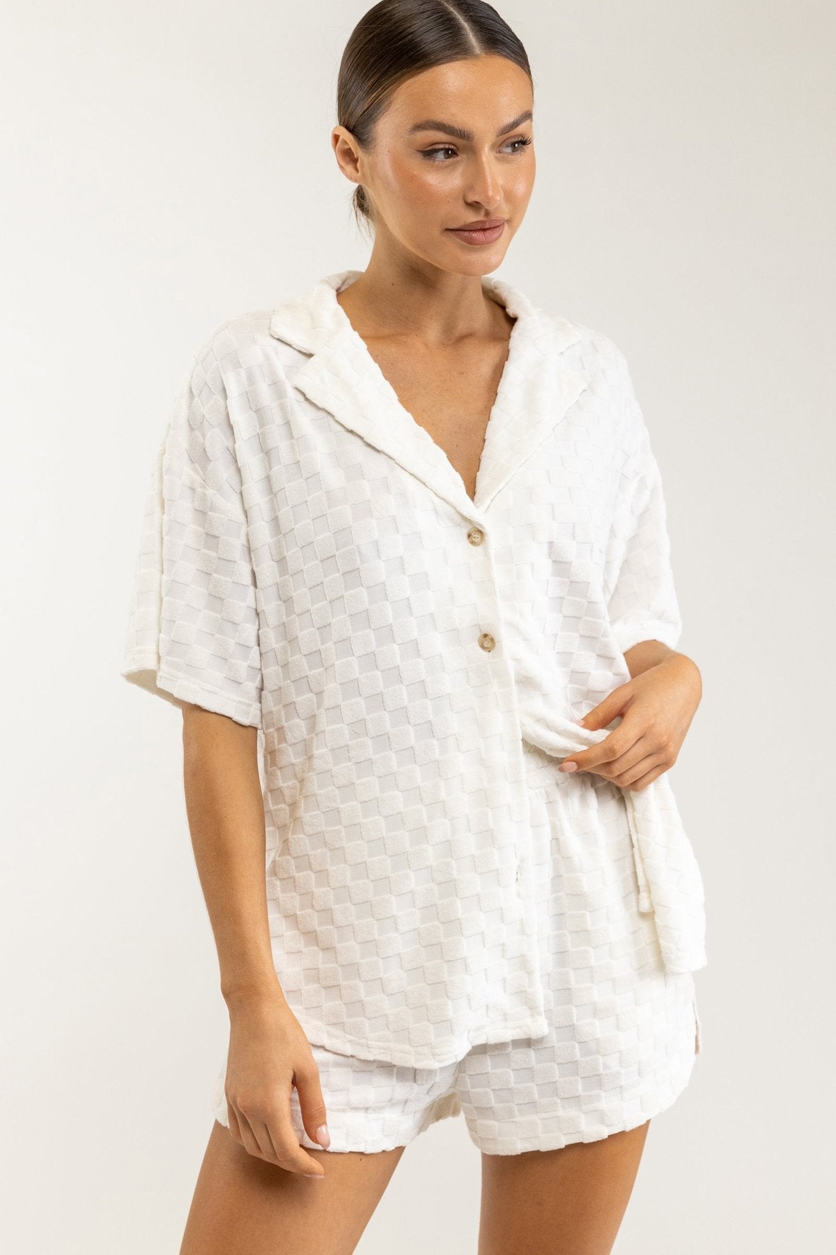 商品の通販 TTT MSW cotton knit jacquard shirts - トップス