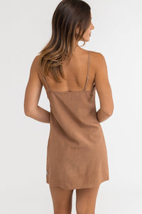 RHYTHM CLASSIC SLIP DRESS - CARAMEL