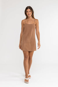 RHYTHM CLASSIC SLIP DRESS - CARAMEL