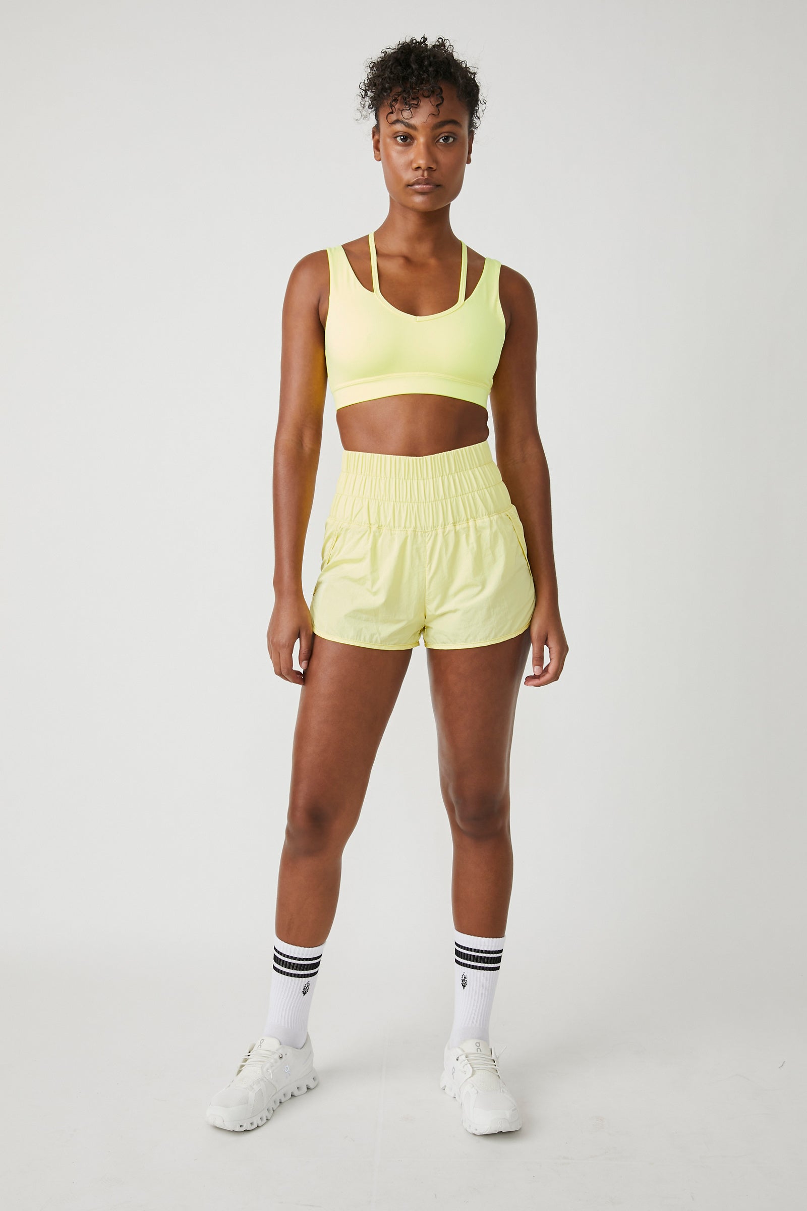 FP Movement Invigorate Colorblock Shorts by at Free People, Lime Combo, XS  - ShopStyle