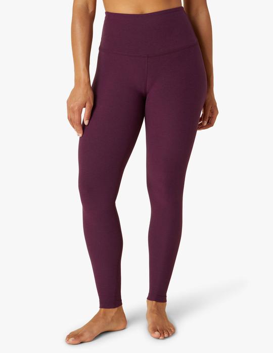 BEYOND YOGA SPACEDYE CAUGHT IN THE MIDI HIGH WAISTED LEGGINGS - RED SAND  HEATHER SD3243