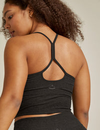 BEYOND YOGA SPACEDYE SLIM RACERBACK CROPPED TANK - DARKEST NIGHT SD4382