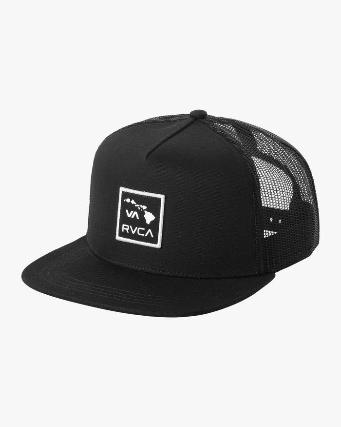 RVCA ISLANDS PATCH TRUCKER HAT - BLK