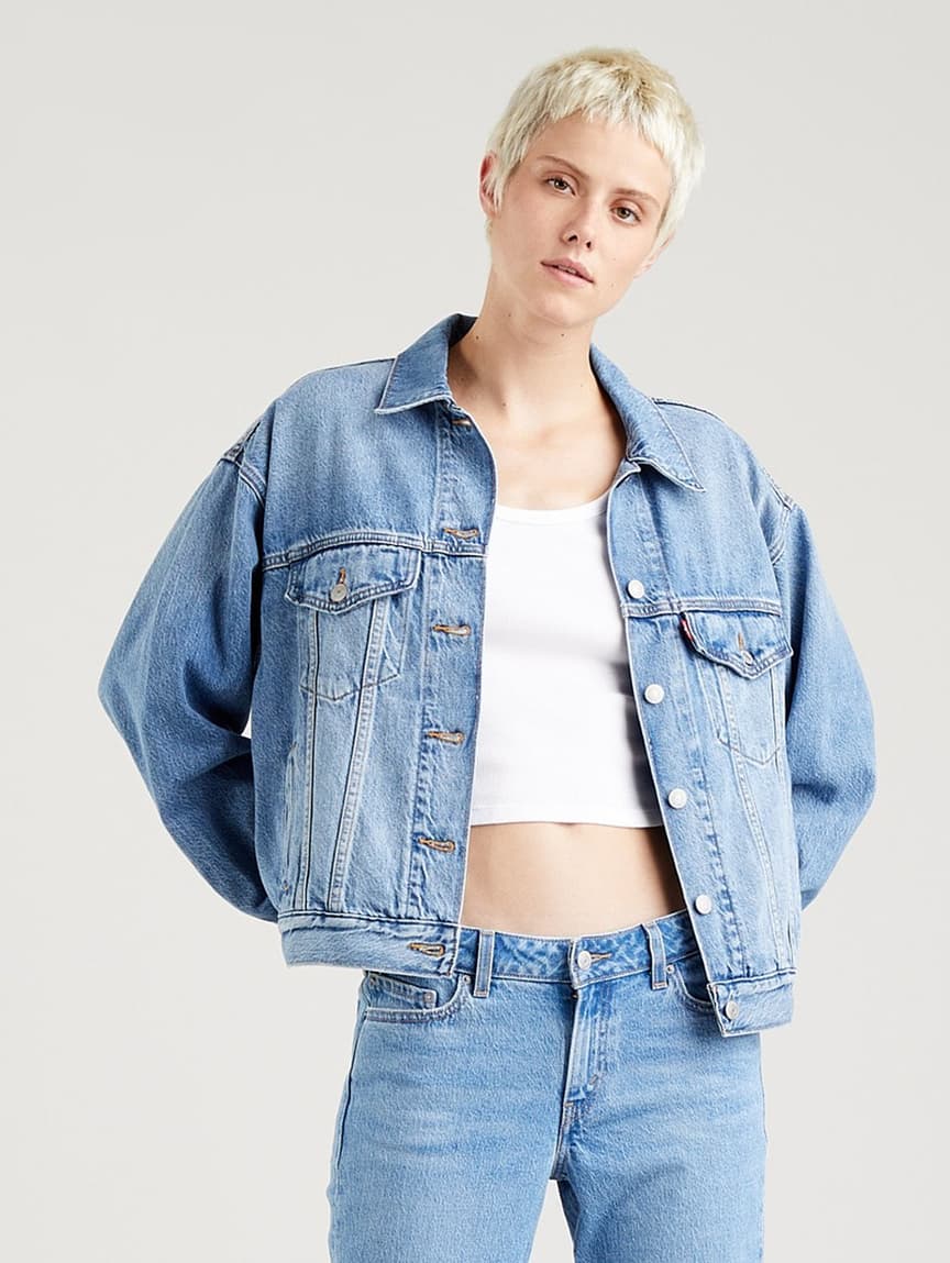 Levis crop sale dad trucker