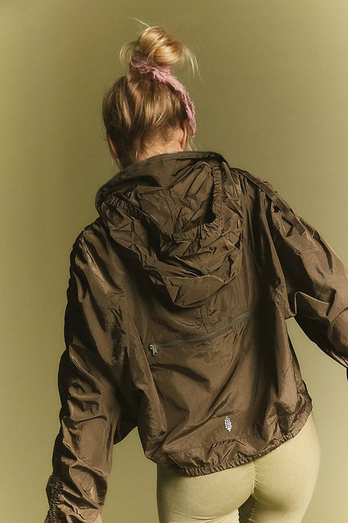 FREE PEOPLE MOVEMENT WAY HOME PACKABLE JACKET - DARK OLIVE 61871