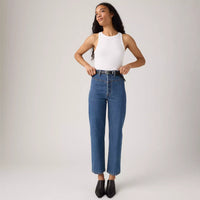 LEVI'S RIBCAGE WESTERN YOKE WOMENS JEANS - VALLEY VIEW STONE 0001