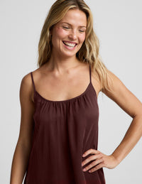BEYOND YOGA SUNKISSED CUPRO MAXI DRESS - ICED MOCHA 0075U