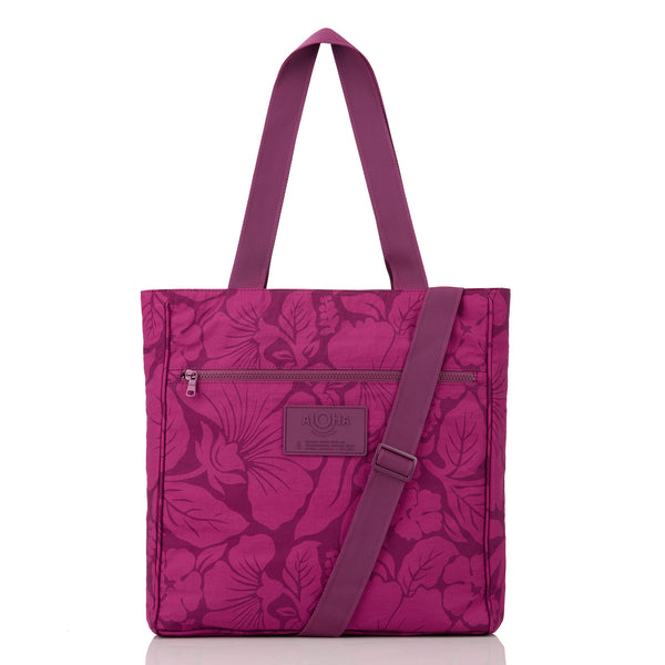 ALOHA COLLECTION DAILY TOTE / HEIPUA / PLUM