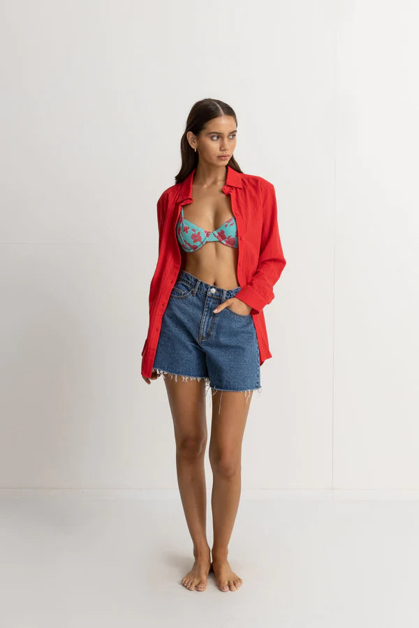 RHYTHM INFERNA BEACH SHIRT - RED