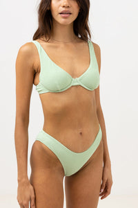 RHYTHM ISLA RIB UNDERWIRE TOP - ALOE