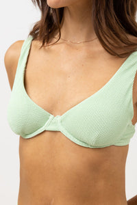 RHYTHM ISLA RIB UNDERWIRE TOP - ALOE