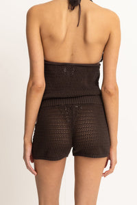 RHYTHM SHELL BEACH KNIT SHORTS | CHOCOLATE