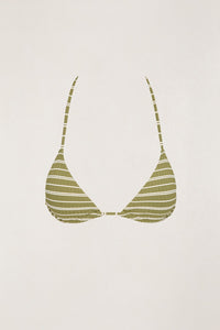 RHYTHM VISTA STRIPE SLIDE TRI TOP - OLIVE