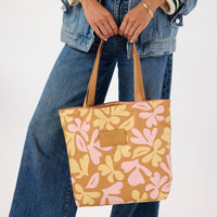 ALOHA COLLECTION REVERSIBLE TOTE / SWOOSH / HEY GIRL TAN
