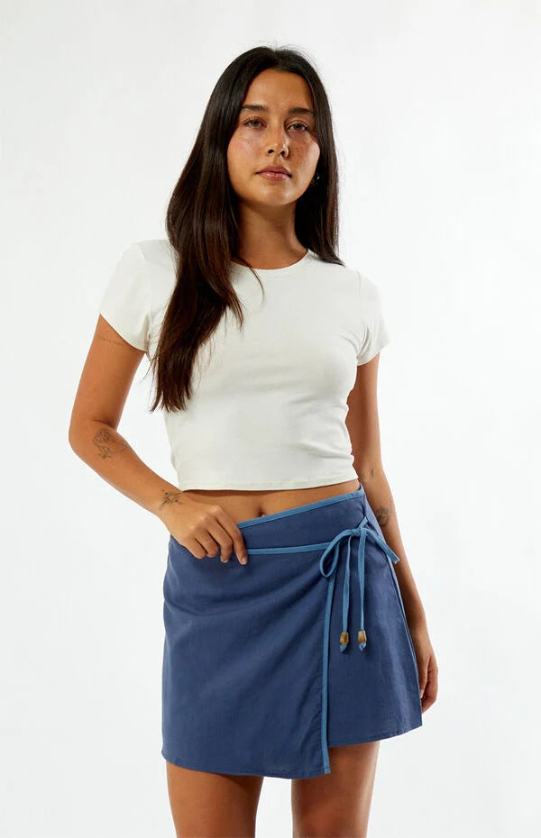 RHYTHM FLORA MINI SKIRT - SLATE