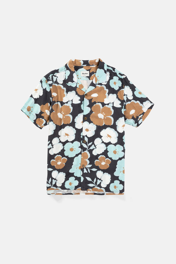 RHYTHM FLORAL SS SHIRT - VINTAGE BLACK